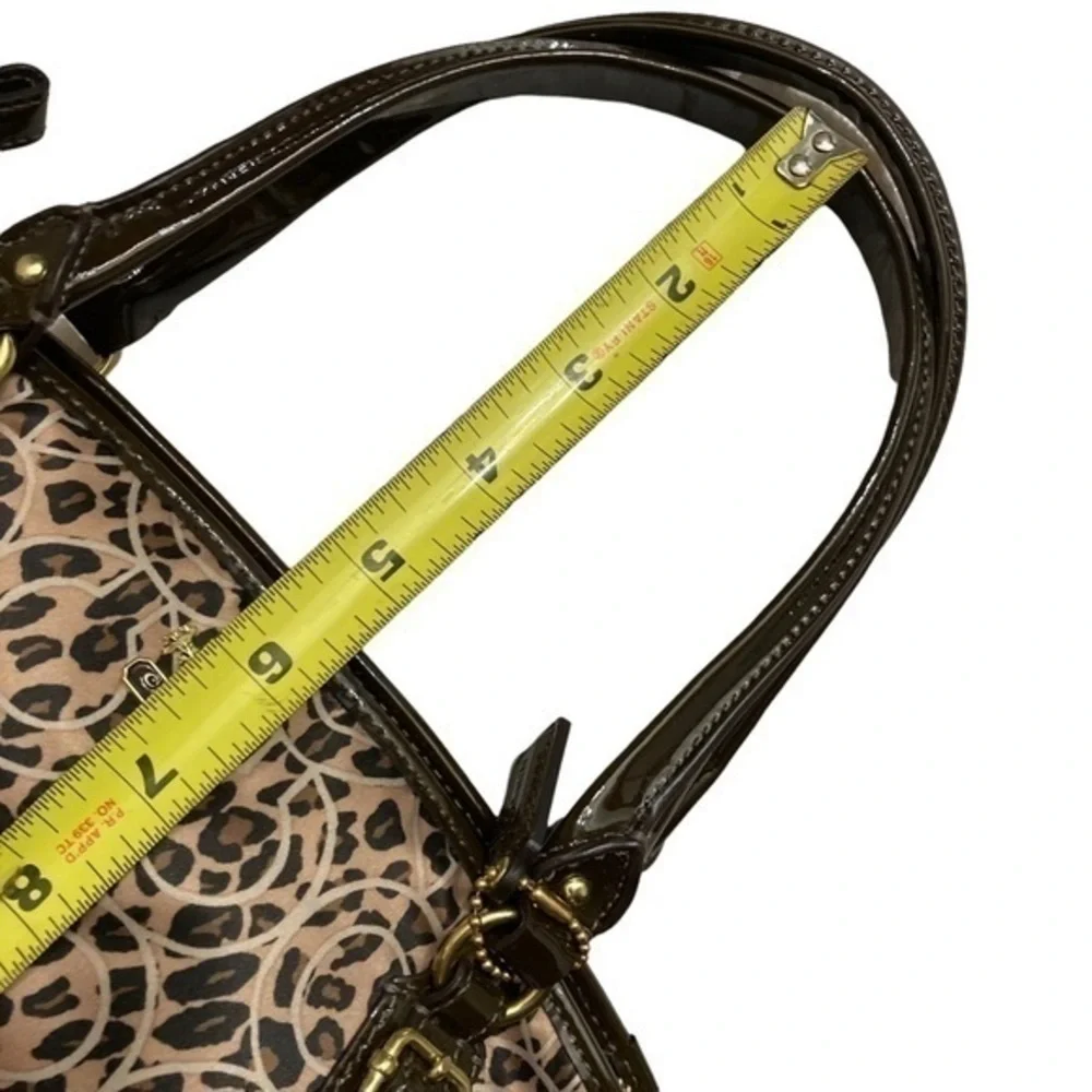 Coach vintage y2k Madison sateen signature leopard op art c mini tote bag